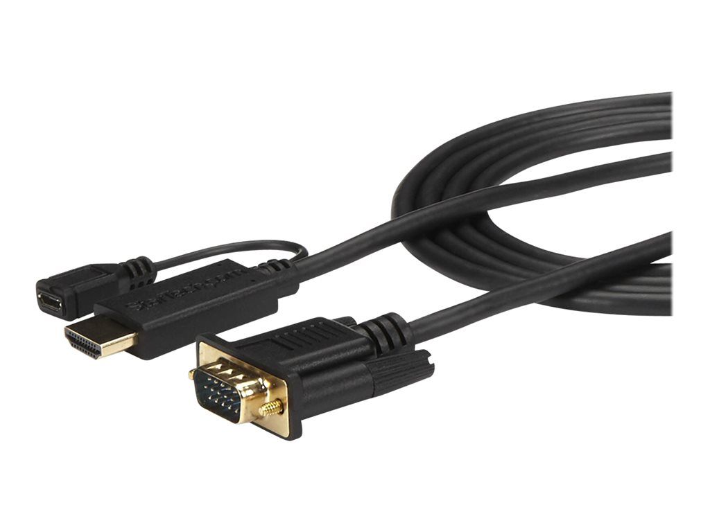 Cable adaptador StarTech.com HDMI a VGA - Convertidor activo HDMI a VGA HD15 - 6 pies - Negro