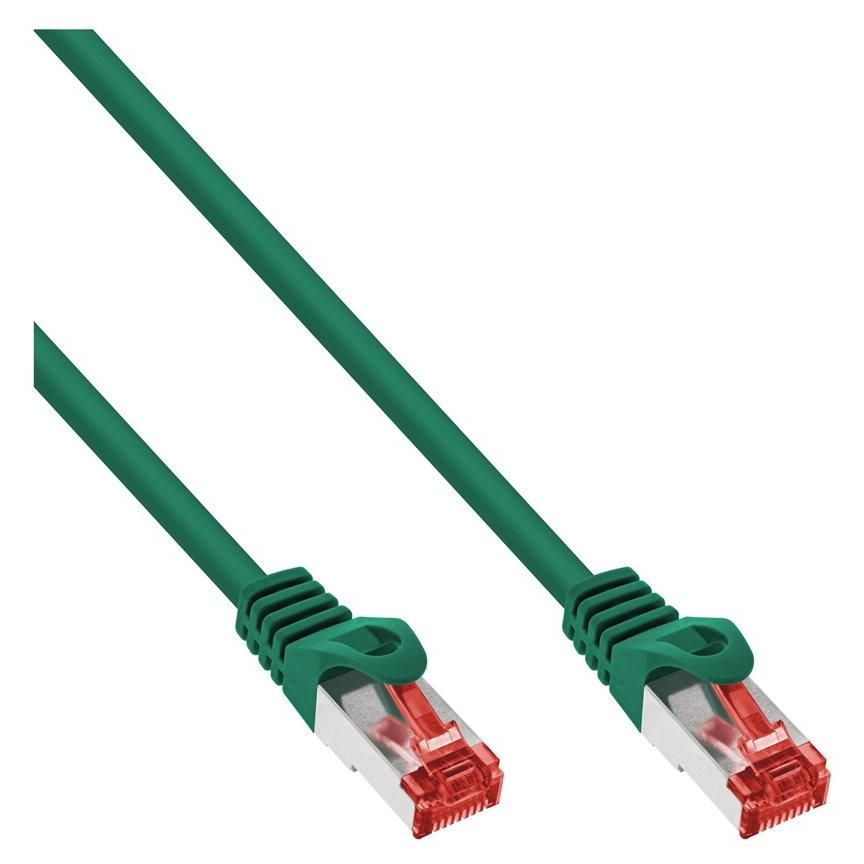INTOS ELECTRONIC RJ-45 (M) to RJ-45 (M) Patch Cable - 3 ft - Shielded Twisted Pair (SSTP) - CAT 6 - Molded - Green