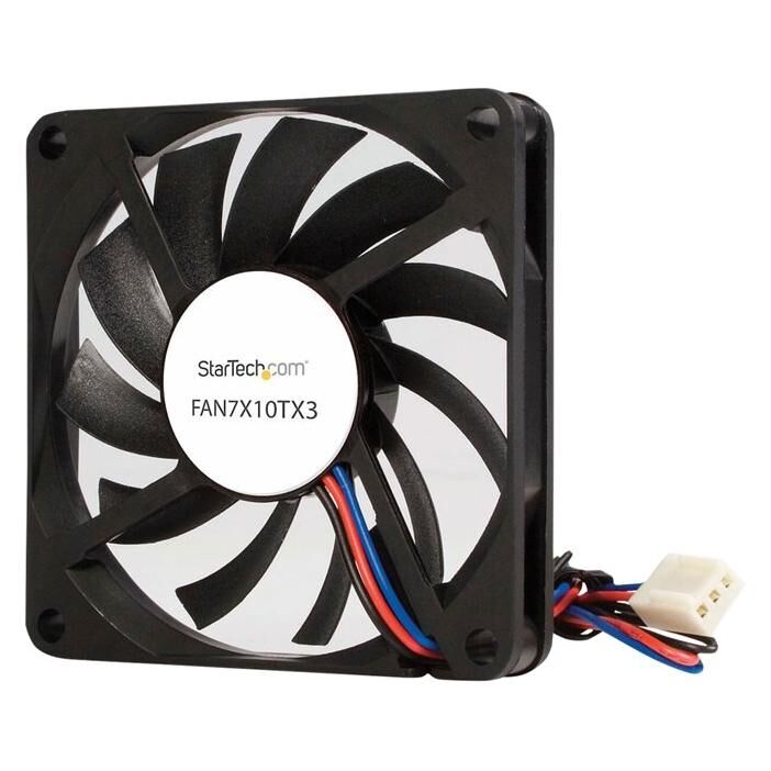StarTech Double-Bearing Ball PC Fan - TX3 Power Supply - 70mm - 1x Molex Fan TX3 Female - Chassis Fan - 70mm - Black