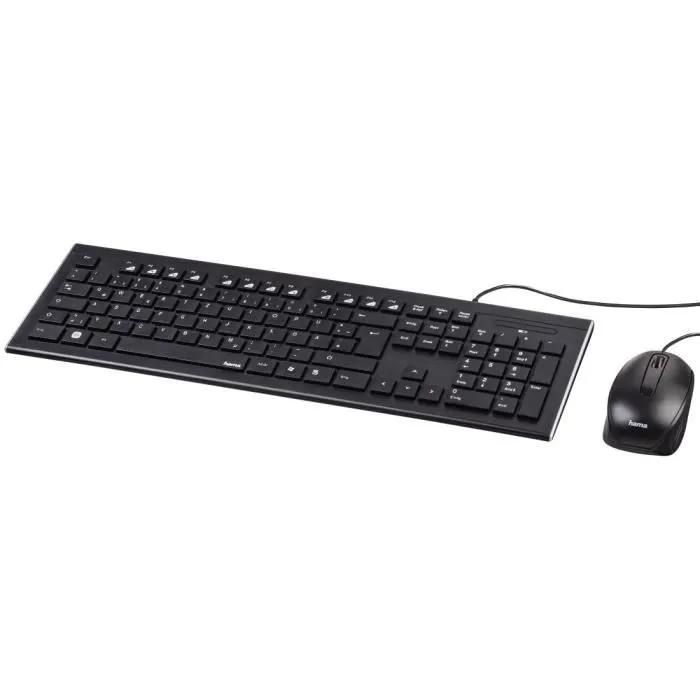 Hama Cortino Keyboard, Standard, Wired, USB, Black