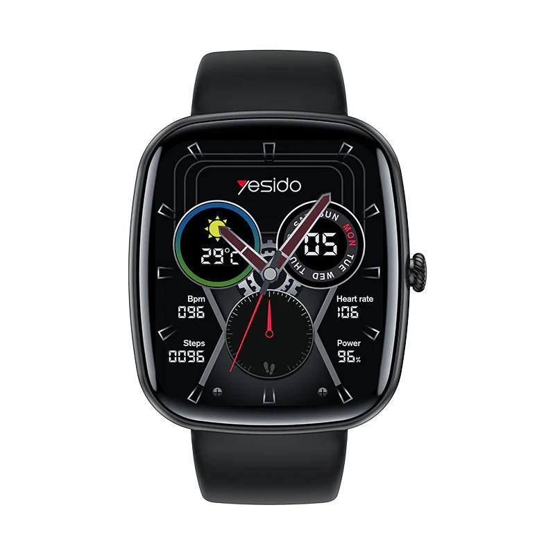 YESIDO 1.83" Smartwatch - Bluetooth 5.2, Heart Rate Sensor, HD TFT Screen, 12-day Standby Time, Quick Charging