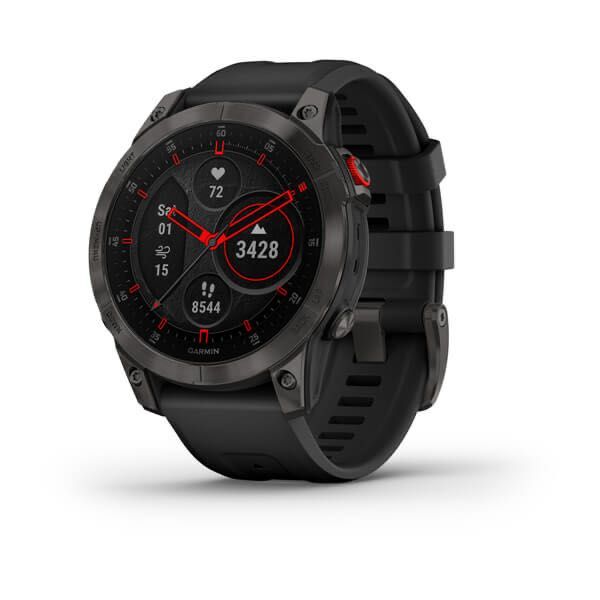 Garmin Epix Gen 2 Sapphire - Black Titanium - Sport Watch with Silicone Strap