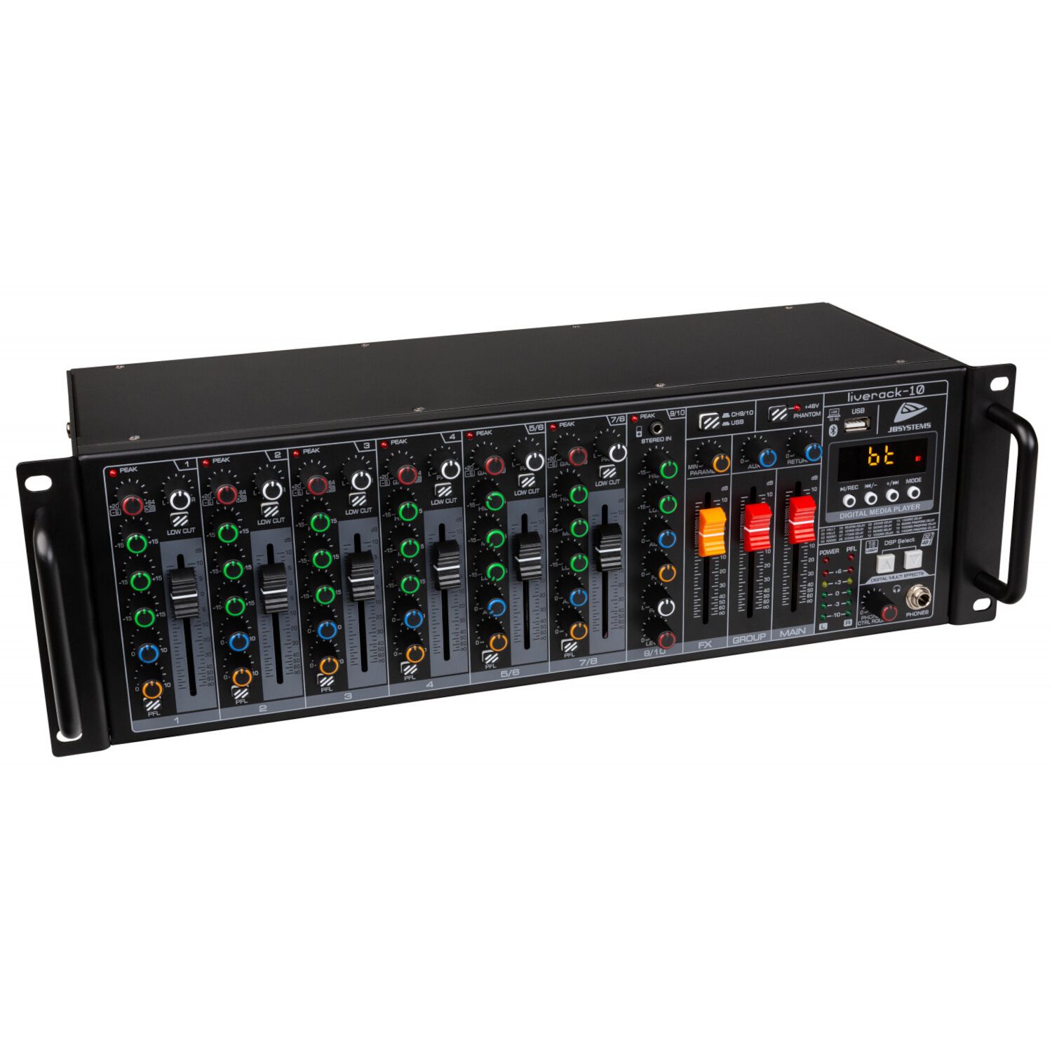 JB Systems 19-Inch Rackable Mixing Table with Media Player