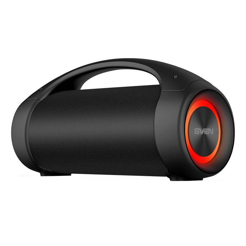 Haut-parleur Sven PS-370, Noir (Étanche IPx5, TWS Bluetooth, FM, USB, MicroSD)
