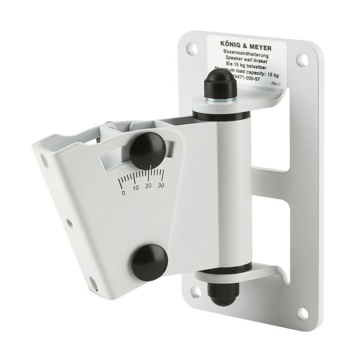 König Support Wall Mount for Speakers, White