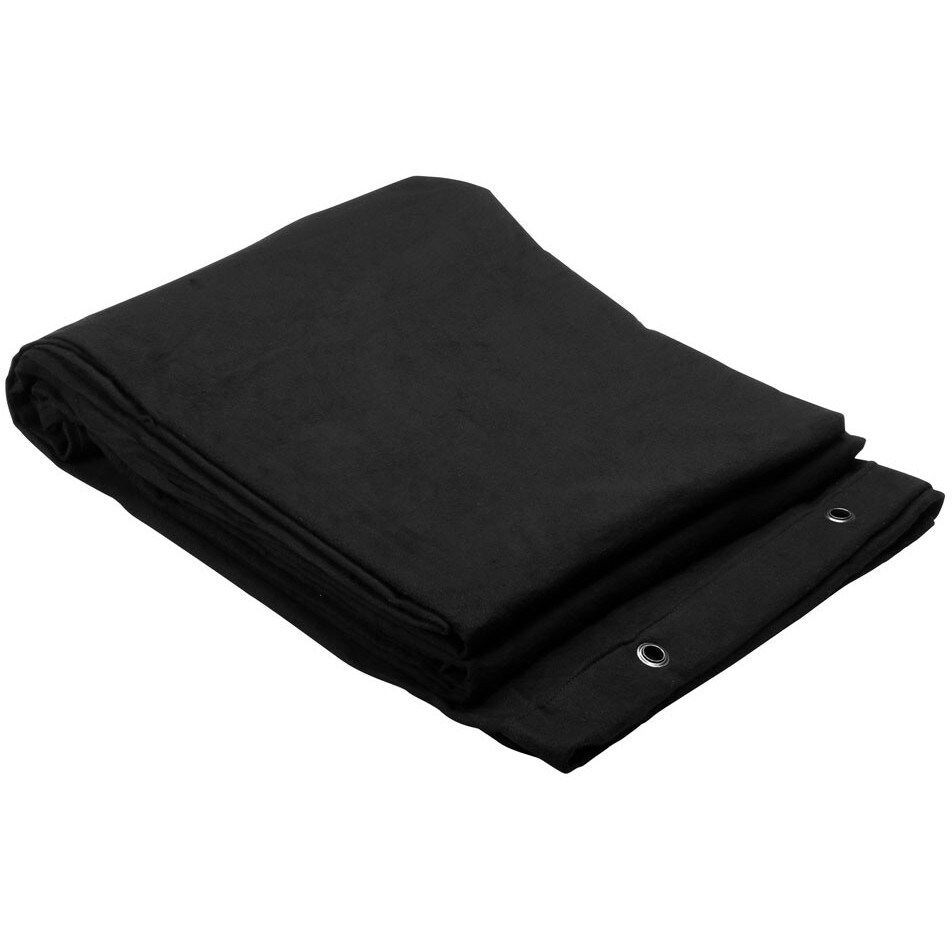 Adam Hall 0151X36 - Black Stage Backdrop Cloth 3 x 6 Meters