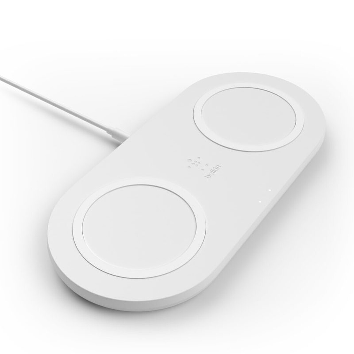 Estación de carga Belkin Boost Charge dual inalámbrica (Blanco)