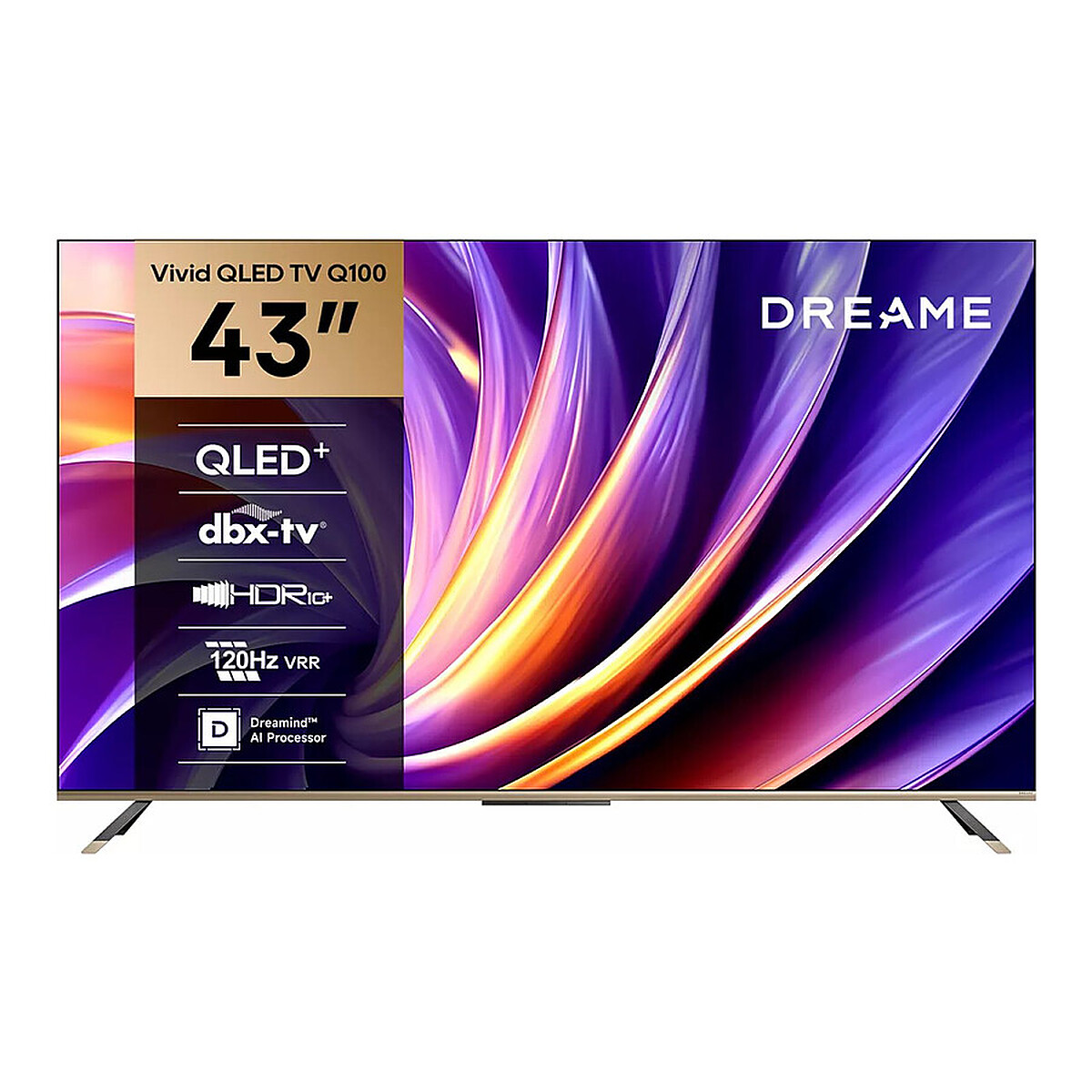 Dreame 43Q100 QLED TV 4K 43" - Dolby Vision/HDR10+ - Wi-Fi/Bluetooth - Google TV - HDMI 2.1 - ALLM/VRR - 20W Dolby Audio