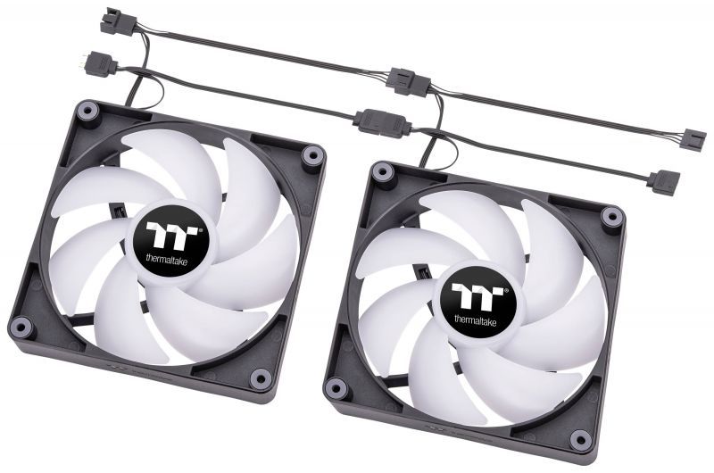 Ventiladores de refrigeración para PC Thermaltake CL-F150-PL14SW-A 2 unidades (Negro, 200 mm, 77 CFM)