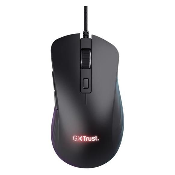 Trust GXT 924 YBAR+ Optical Mouse for Right-Handed Users, 6 Buttons, USB, Black