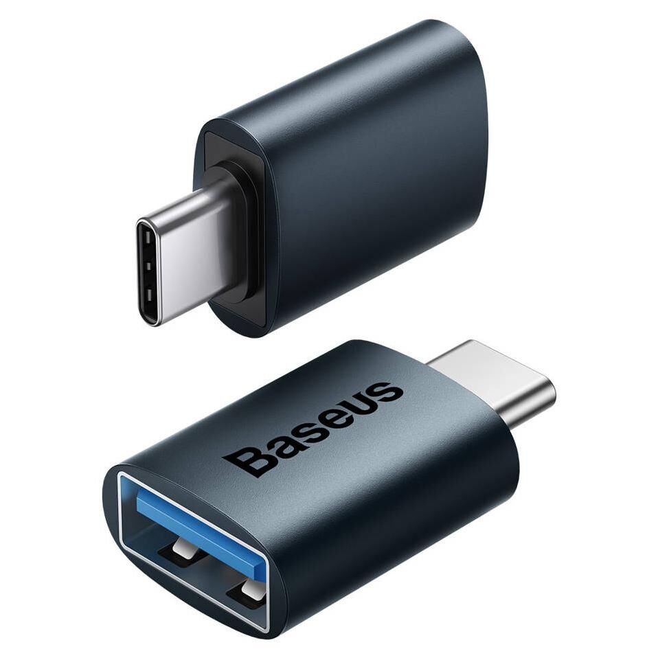 Baseus USB-C to USB-A Adapter, Blue