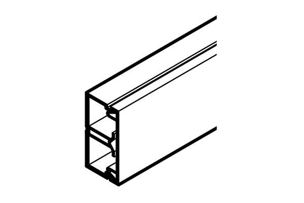 Rehau Axis Mini Duct, 32x16, 1 Partition, PVC White, 2m