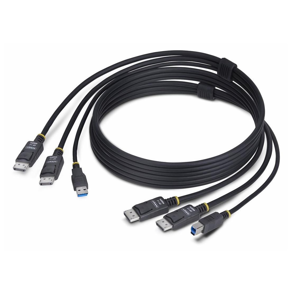 StarTech.com 6ft Dual-DisplayPort and USB 5Gbps KVM Cable