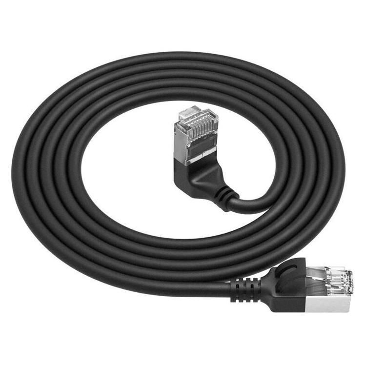 ACT Slimline RJ-45 Connector - 15cm, Cat 6a, Shielded Twisted Pair (UTP), Halogen Free, Molded, Locked - Black