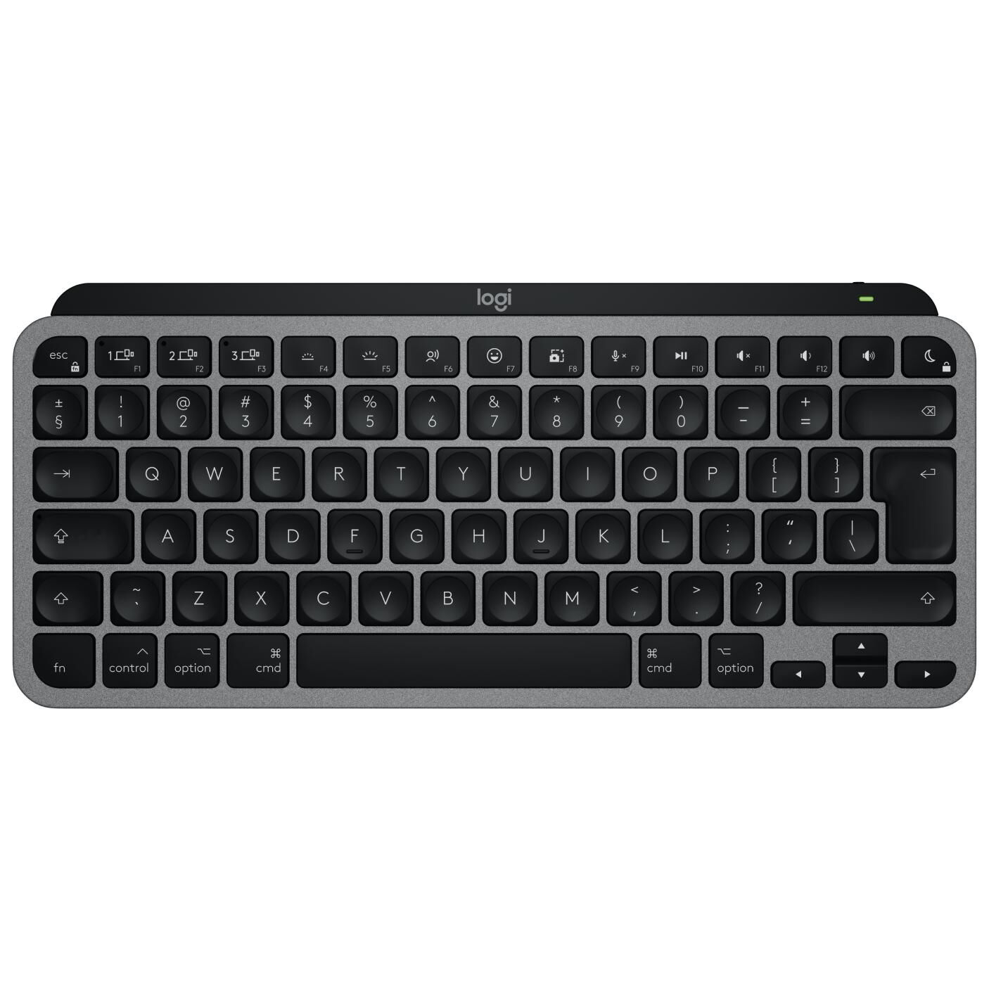Logitech MX Keys Mini for Mac - Wireless Bluetooth Keyboard with QWERTY US International Layout, Gray and Silver