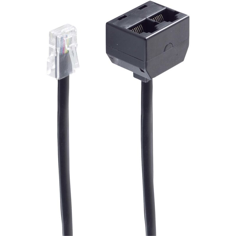 Shiverpeaks RNIS Adapter [1x RJ45 Male 8P8C - 2x RJ45 Female 8P8C] 0.1m Black S482292