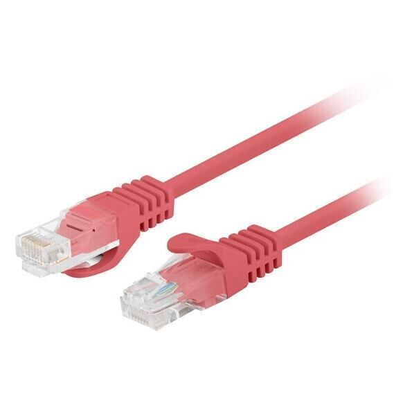 LANBERG Cat6 UTP Network Cable, 0.5m, Red