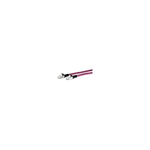 MetzConnect Cat6a Network Cable, 10m, SF/UTP (S-FTP), Magenta