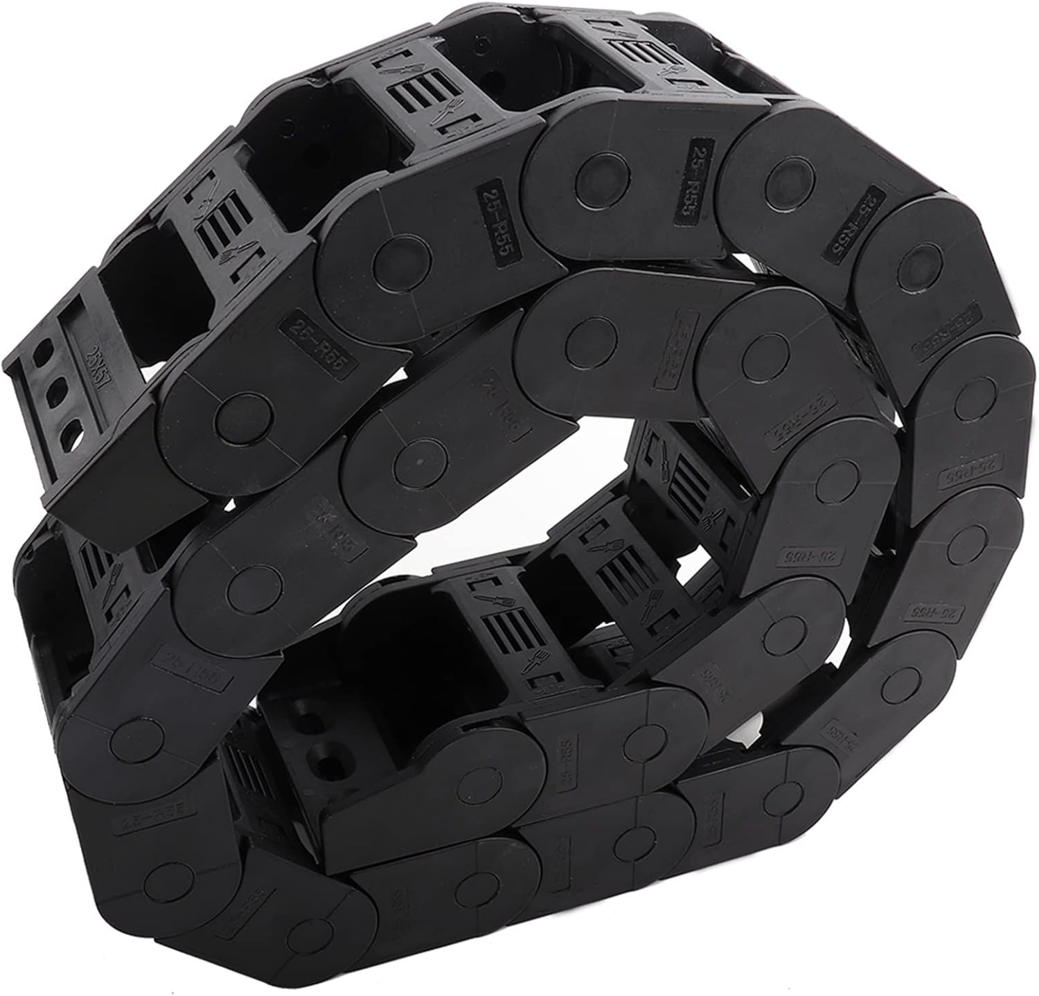Support de Traînée de Chaîne en Nylon Noir, 30 mm, Silencieux, Robuste, Mouvement Rapide, 40 pouces Long, Structure Solide pour Imprimantes 3D