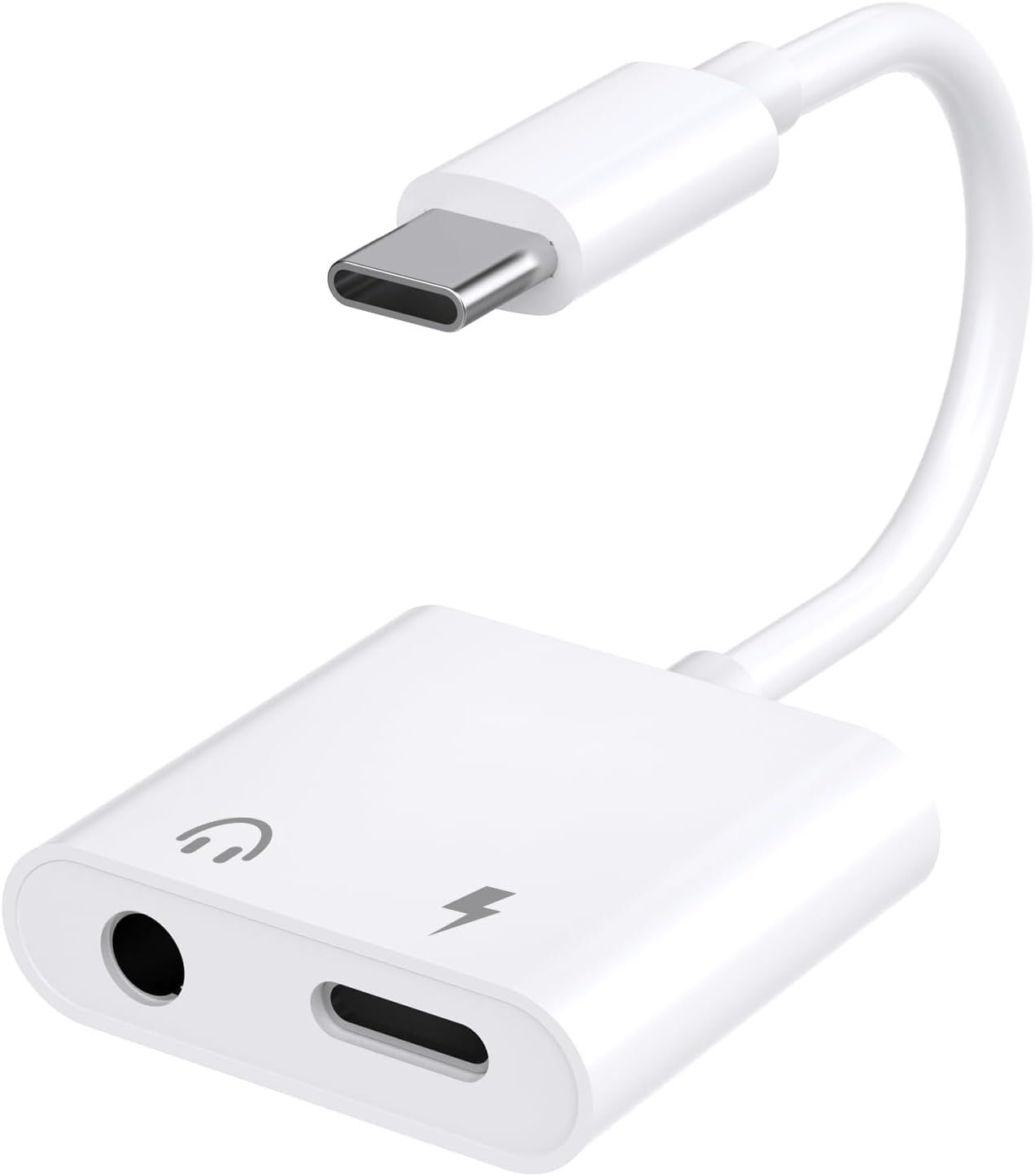 USB-C to 3.5mm Audio Jack Adapter with Fast Charging 60W