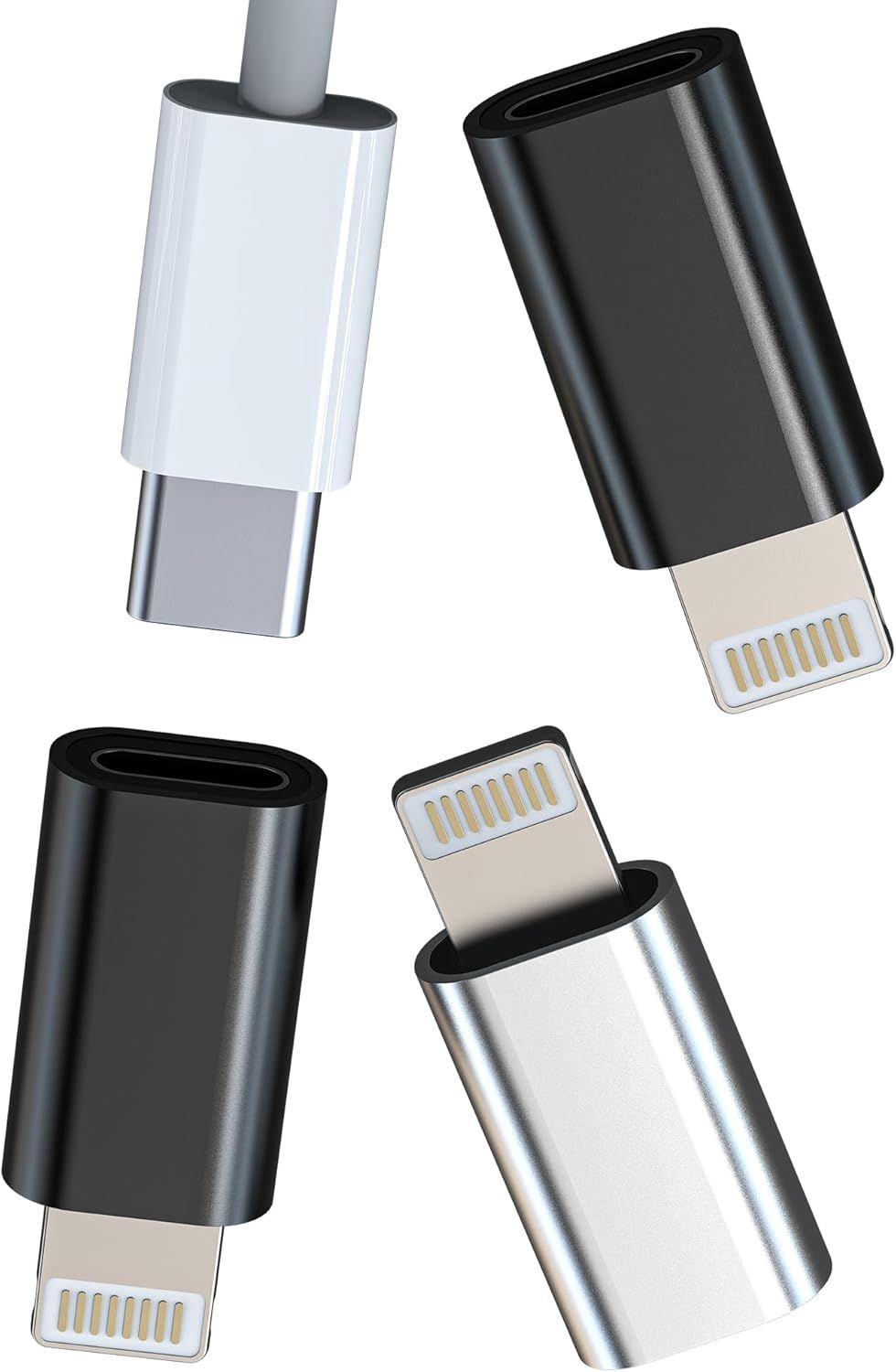 Adaptador USB-C a Lightning (paquete de 3) para iPhone 14/13 Pro Max, iPad