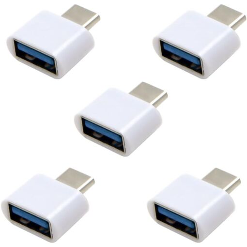 USB-C to USB 2.0 OTG Adapter Set (5-Piece) - White