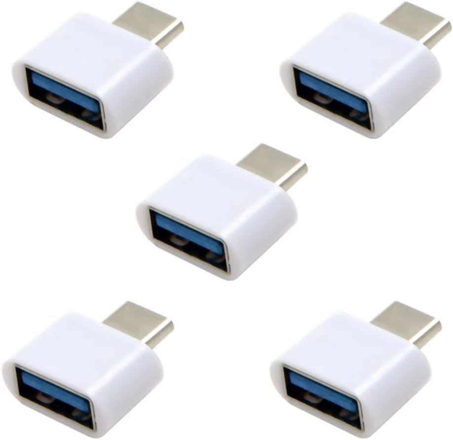USB-C to USB 2.0 OTG Adapter Set (5-Piece) - White