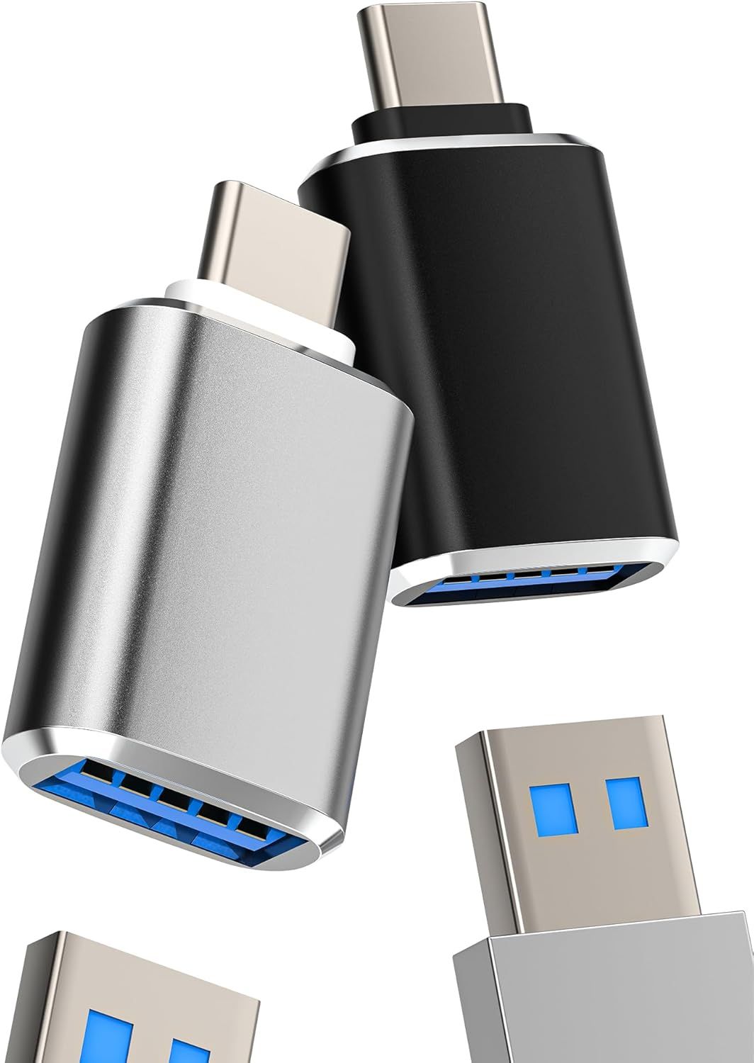 Adaptateurs USB C vers USB A - Lot de 2 pour iPhone 15 OTG 3.0, Accessoire Thunderbolt