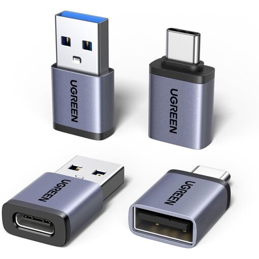 Conector SUBZONAL USB C a USB A OTG de 10 Gbps, juego de 4 - Carga rápida y sincronización de datos