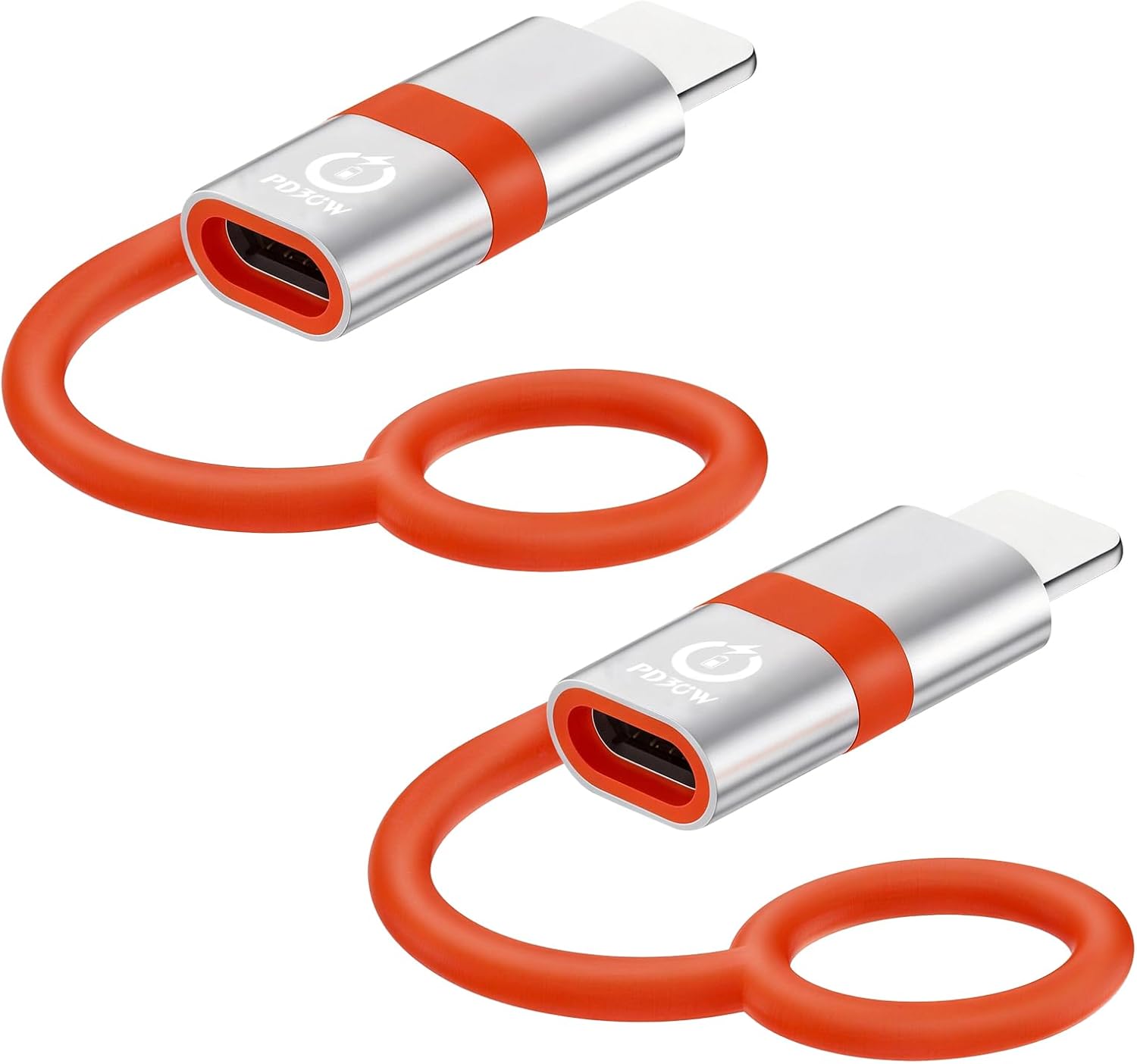Subzonal 2-Piece USB C to L 30W Adapter, Quick Charge PD and Data Transfer, Silicone Anti-Loss Cable, Compatible with 11/12/13 (Requires Dedicated Data Cable)