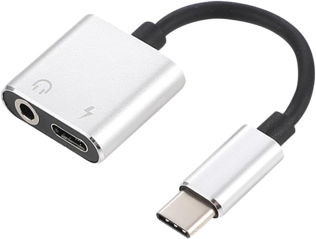 Adaptador de audio USB-C a 3.5 mm para auriculares y carga