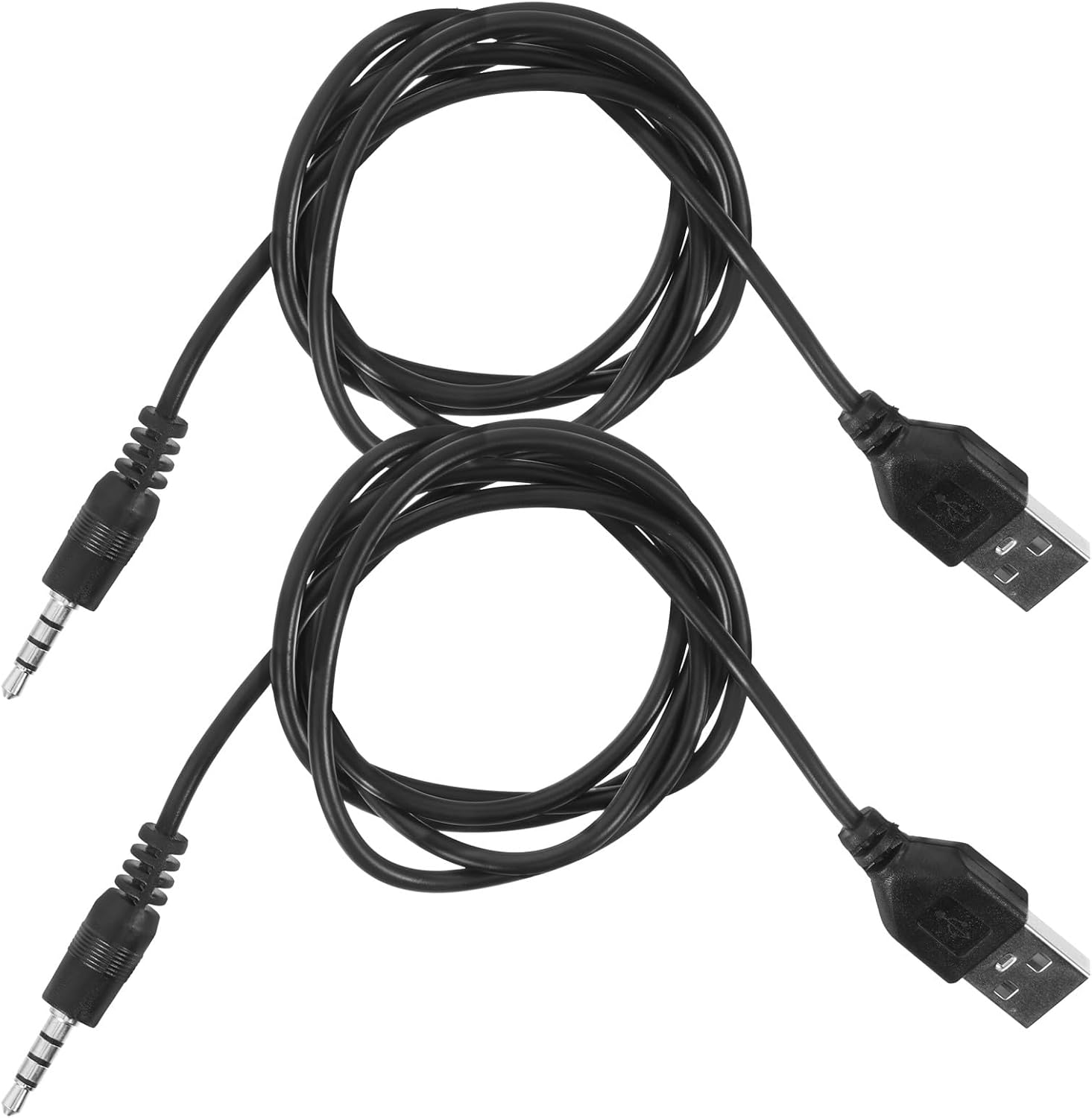 Subzonal USB to 3.5mm Jack Adapter Cables - 2 Pack