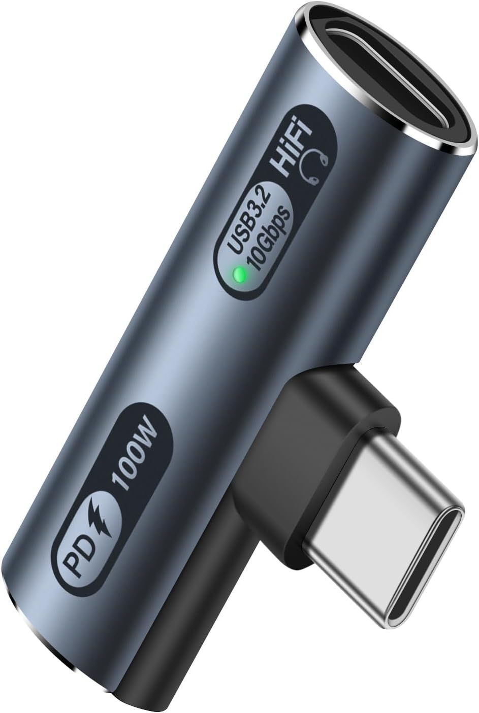 Adaptateur audio USB-C 2 en 1 de Subzonal - USB 3.2, charge rapide PD 100 W + audio + transfert de données rapide 10 Gbps - Adaptateur audio USB-C vers Type-C