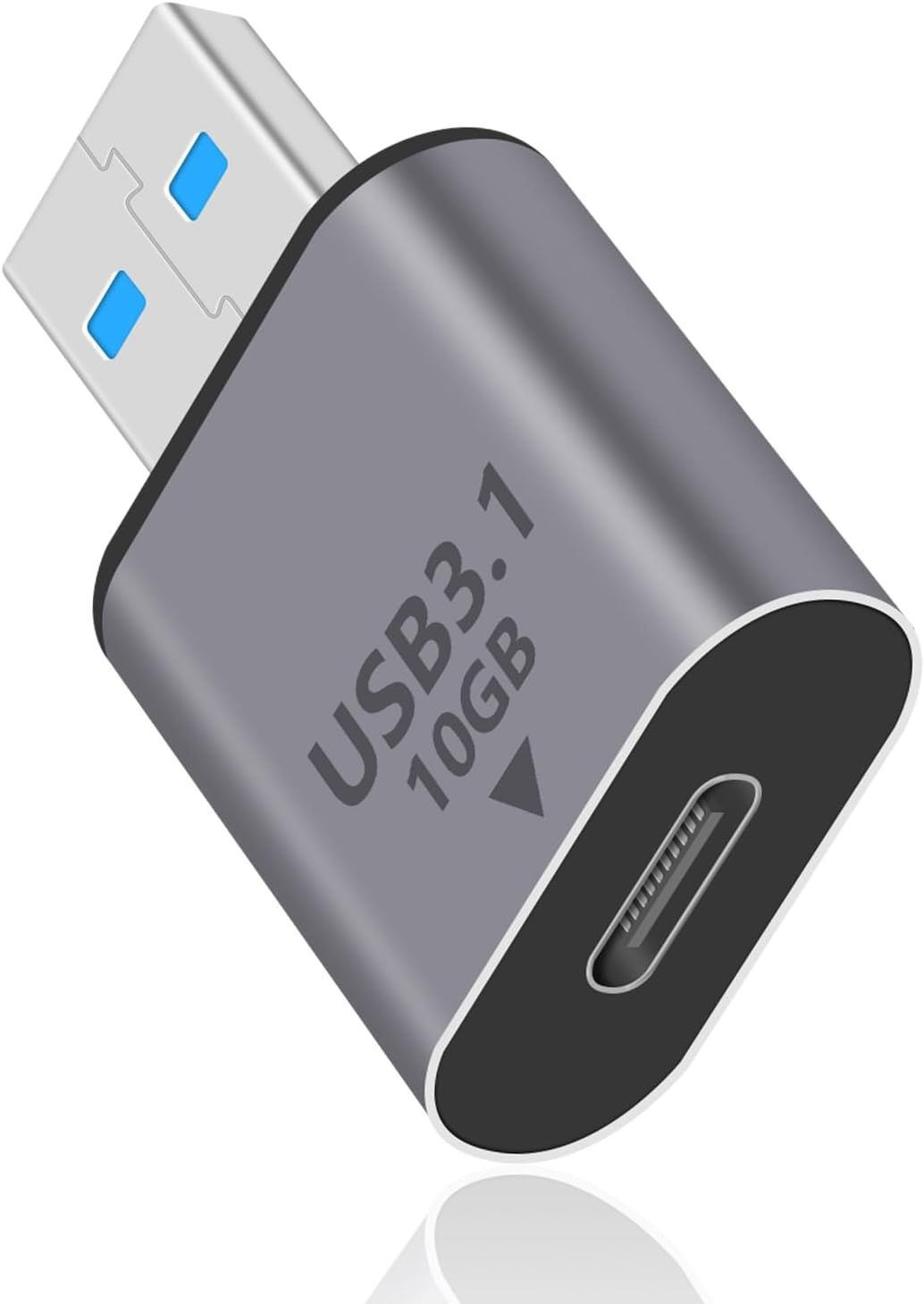 USB-C to USB Adapter, 10Gbps High-Speed Data Transfer, Quick Charge for iPhone, MacBook, PC, Laptop