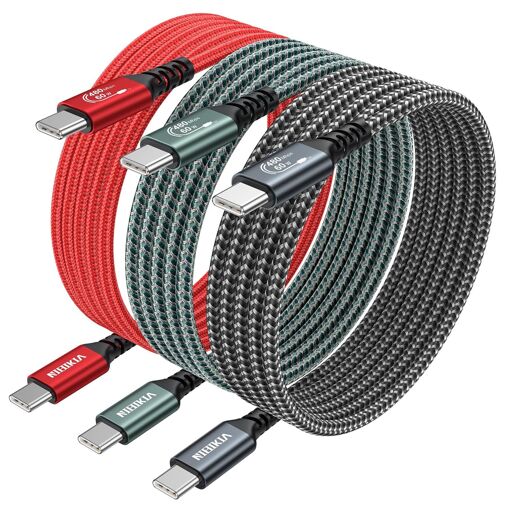 USB-C to USB-C Cable 2M, 60W PD Quick Charge (3 Pack)