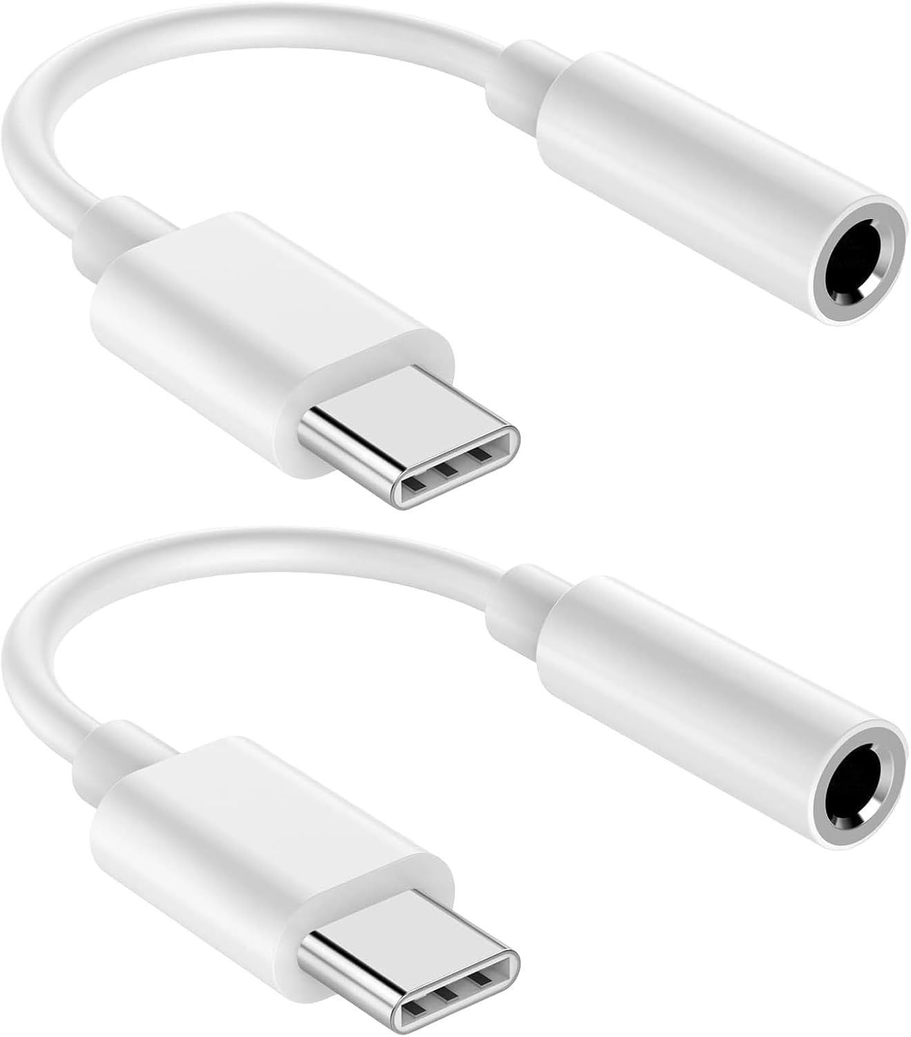 Adaptateur USB C vers Jack auxiliaire 3,5 mm - Blanc