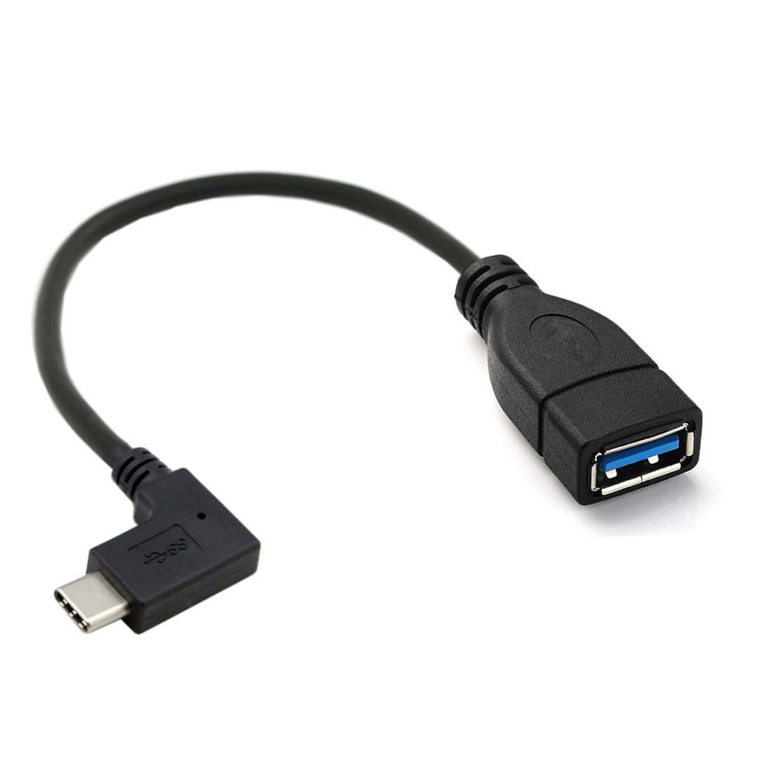 Cable de datos Subzonal-CY a 90 grados con ángulo recto USB-C a USB 3.1 Tipo C macho a hembra OTG