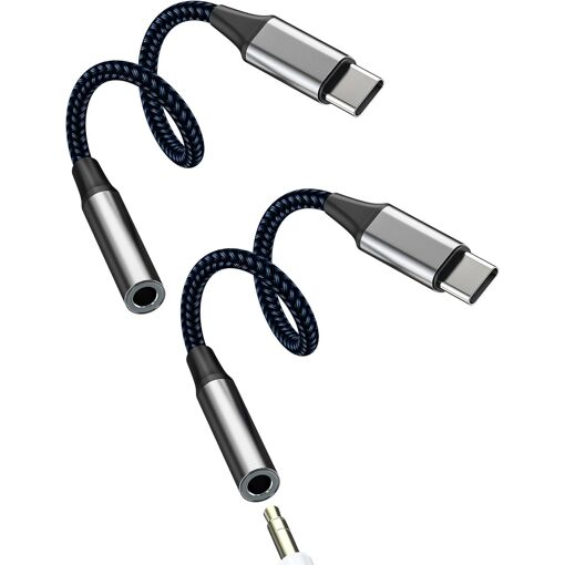 USB-C to 3.5mm Jack Adapter (Pack of 2)