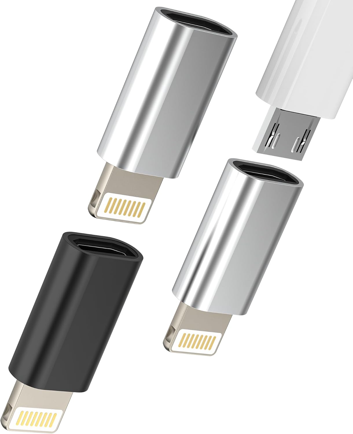 Adaptateur Subzonal USB-C Femelle vers Lightning Masculin (Lot de 3) - Câble de Chargement Android pour iPhone 14, 13 Pro Max, Connecteur Certifié Apple MFi pour iPad Accessoire