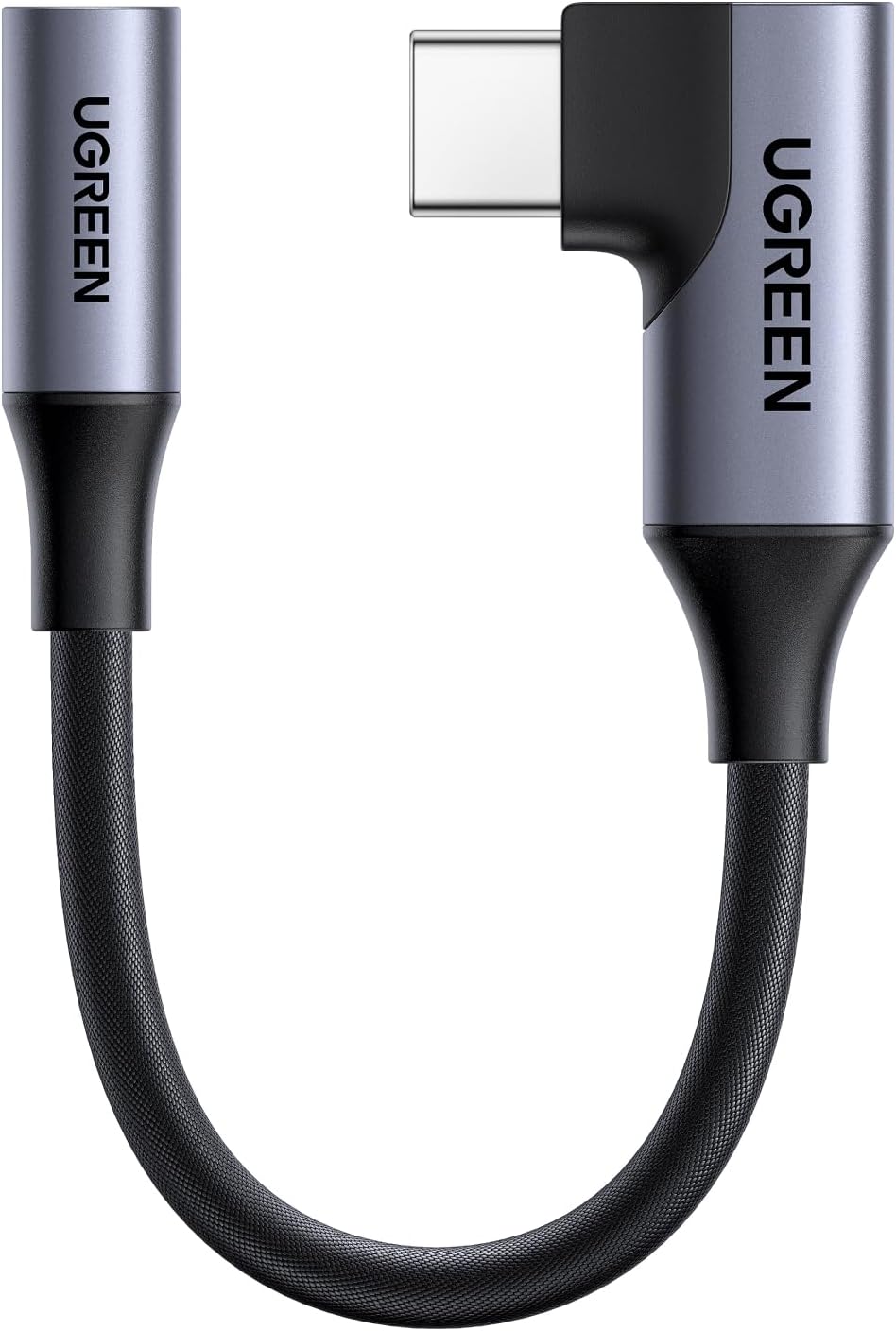 USB-C to 3.5mm Audio Jack Adapter with DAC Chip, 90 Degree Right Angle Design