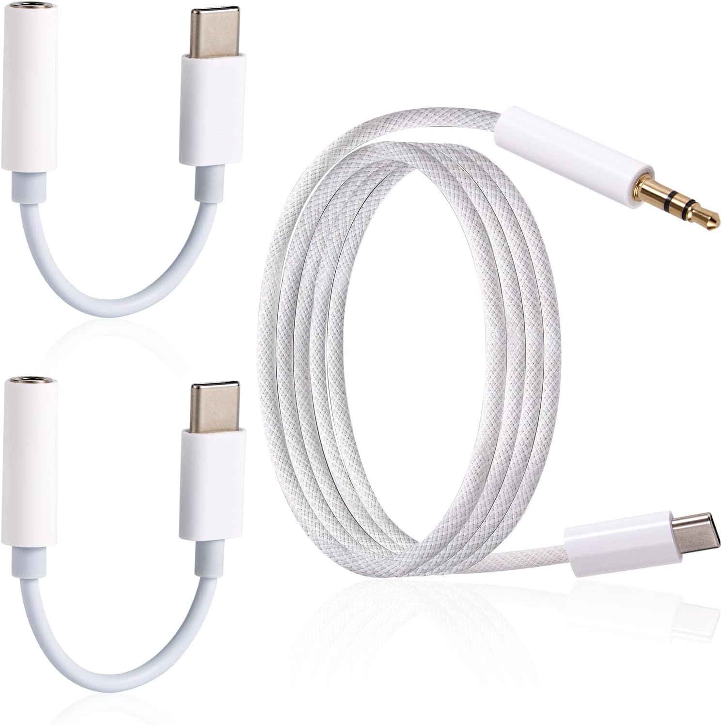 USB-C to 3.5mm Audio Adapter Set with 90cm Cable