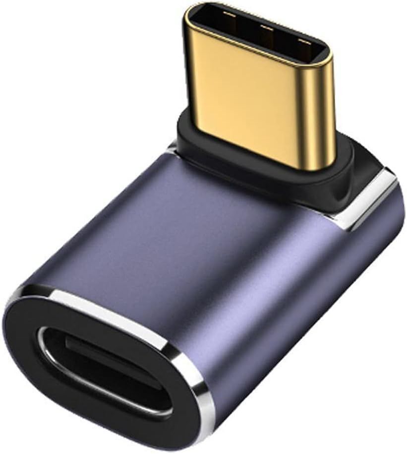 Adaptador de vídeo Subzonal 8K 40 Gbps USB 4 Tipo C doblado a 90 grados macho a hembra 100W para portátil y teléfono