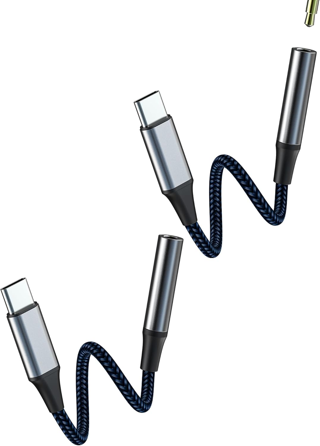 USB-C to 3.5mm Jack Adapter - 2 Pack