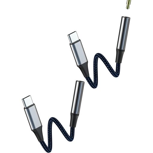USB-C to 3.5mm Jack Adapter - 2 Pack