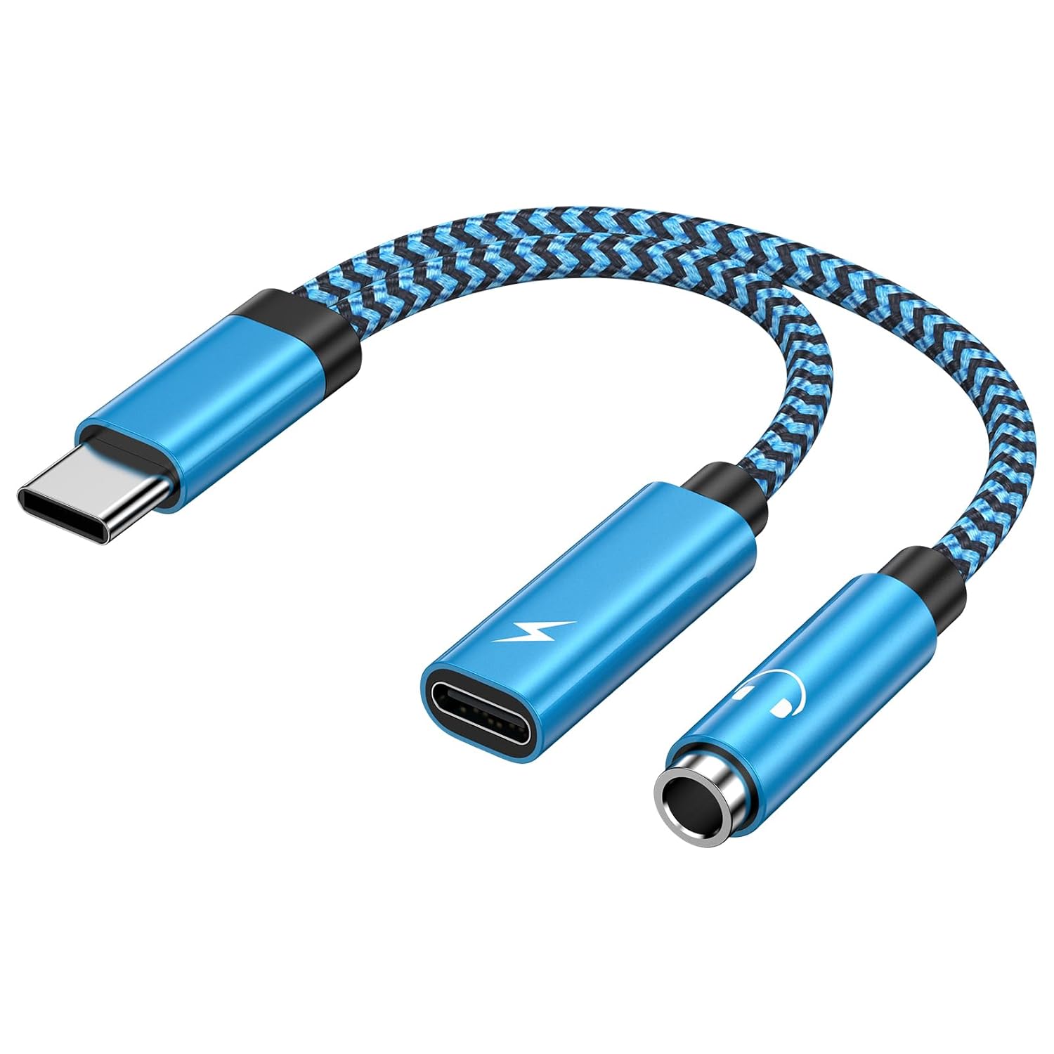 Adaptateur casque USB C 2-en-1, type C vers jack 3,5 mm avec chargeur pour Samsung Galaxy S26/S25/S24/S23/A55/A54 5G, iPhone 17/16/15, Google Pixel