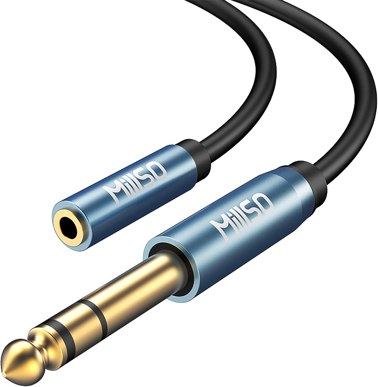 Adaptador de audio MillSO 6.35 mm a 3.5 mm
