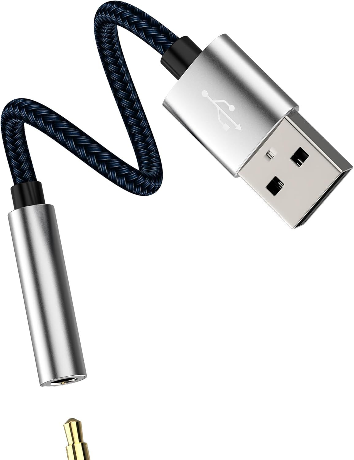 Subzonal USB to AUX Adapter - Audio Cable Jack for iPhone Android PC Mobile Phone - 3.5mm Microphone - Car Jack Plug - Audio DAC Cable - USB-A Connector - For Apple iPad Mini Car