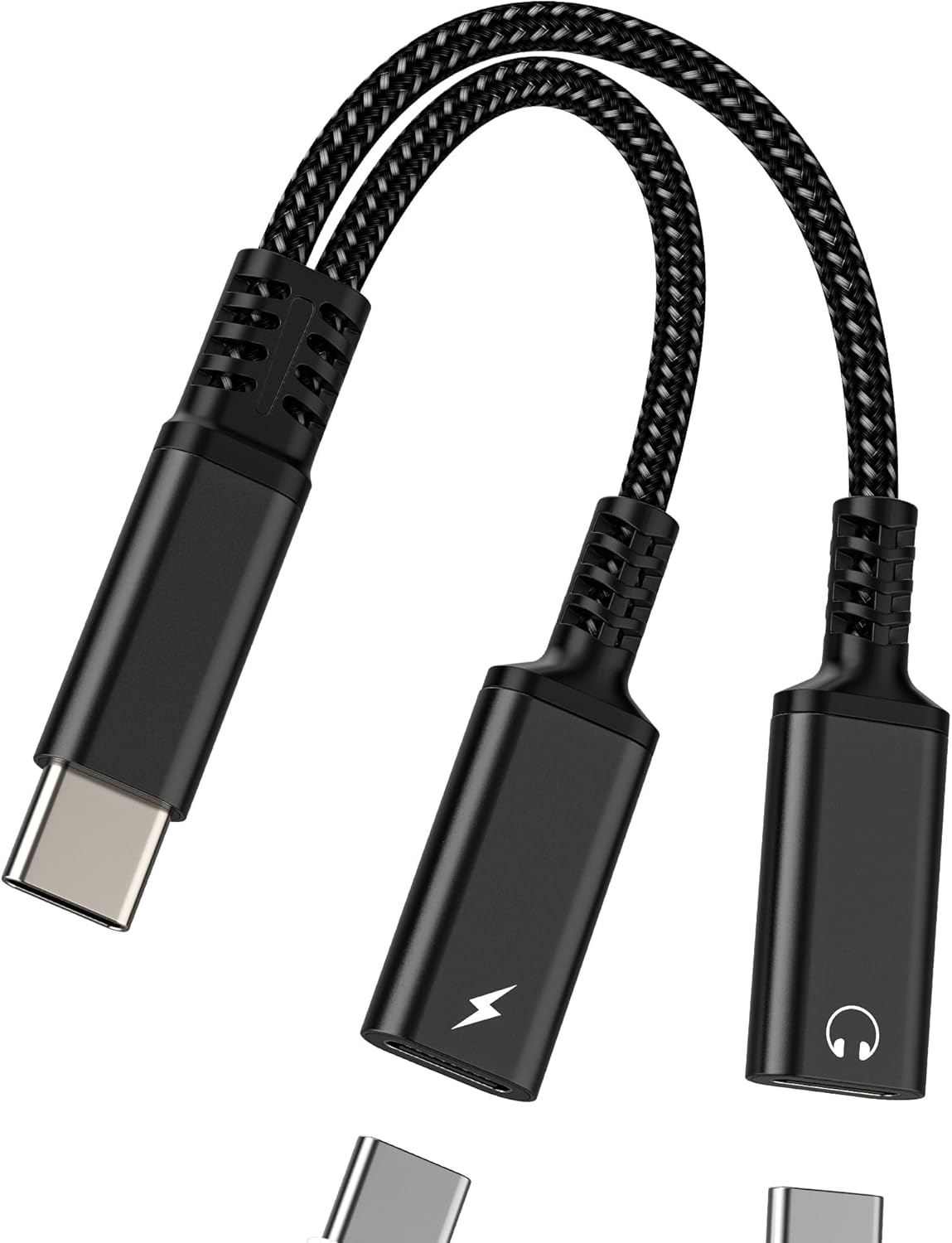 Adaptateur casque USB C 2 en 1 avec double prise et DAC intégré - Compatible iPhone 15 Pro