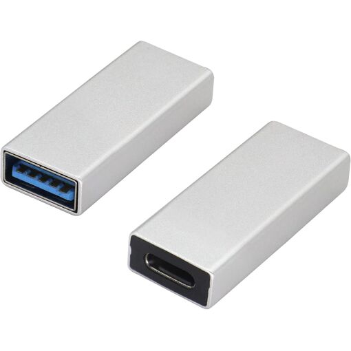 Adaptateur USB 3.0 vers USB-C (2 pièces) - Argent