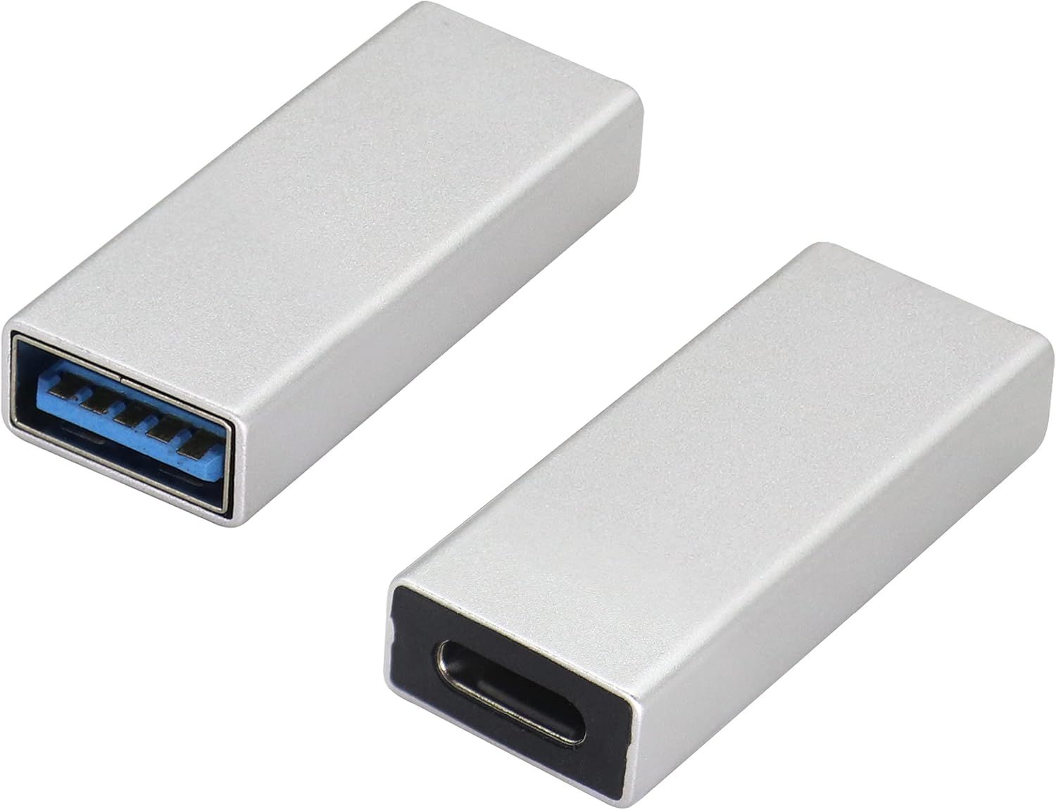 Adaptateur USB 3.0 vers USB-C (2 pièces) - Argent